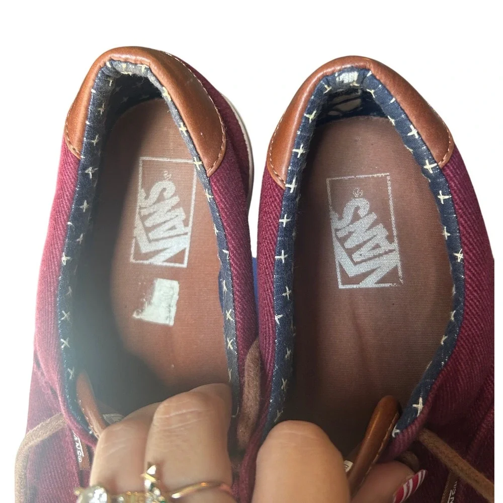 Vans‎ Era Burgundy Canvas Low Top Lace Up Sneakers Mens 7.5 Womens 9